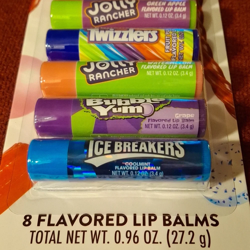 Sweets By Hershey Lip Balm 8 pc Candy Gum Mints Flavors Scents